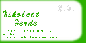 nikolett herde business card
